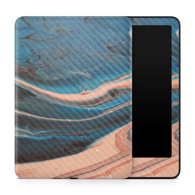 Carbon Fiber Tablet Skin Compatible with Amazon Kindle Paperwhite 12th (2024) - Sea Dunes - Premium 3M Vinyl Protective Wrap Decal Cover - Easy to Apply | Crafted in The USA by MightySkins