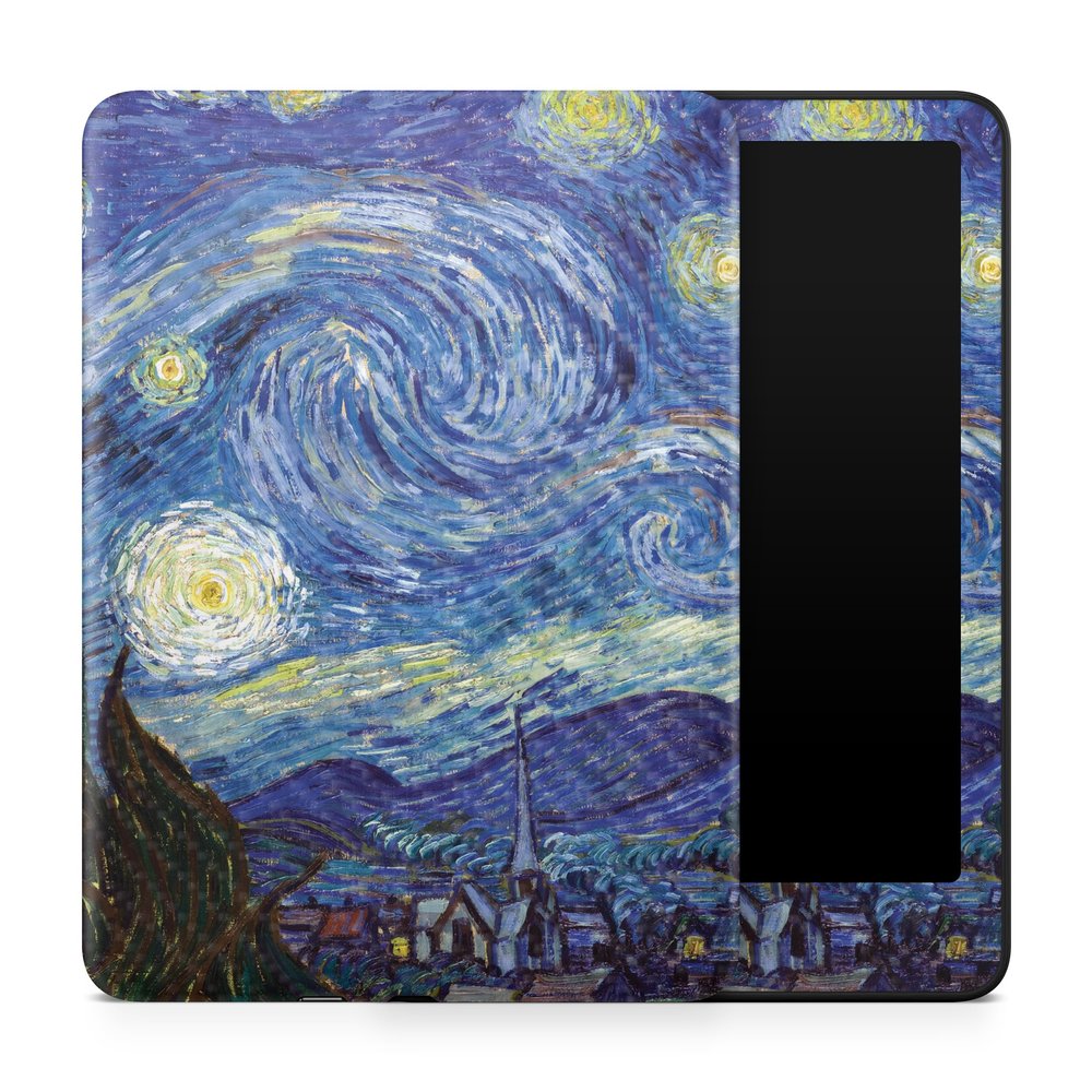 Carbon Fiber Tablet Skin Compatible with Amazon Kindle Paperwhite 12th (2024) - Starry Night - Premium 3M Vinyl Protective Wrap Decal Cover - Easy to Apply | Crafted in The USA by MightySkins