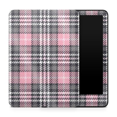 Glossy Glitter Tablet Skin Compatible with Amazon Kindle Paperwhite 12th (2024) - Pink Plaid - Premium 3M Vinyl Protective Wrap Decal Cover - Easy to Apply | Crafted in The USA by MightySkins