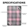 Glossy Glitter Tablet Skin Compatible with Amazon Kindle Paperwhite 12th (2024) - Pink Plaid - Premium 3M Vinyl Protective Wrap Decal Cover - Easy to Apply | Crafted in The USA by MightySkins view 2