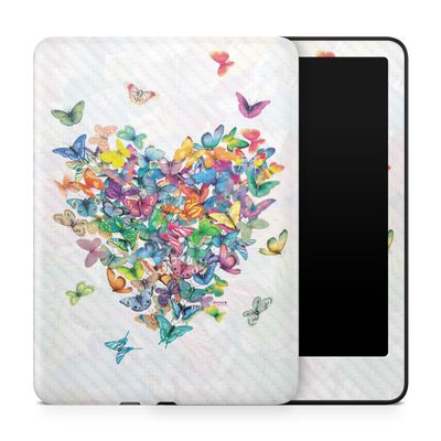 Carbon Fiber Tablet Skin Compatible with Amazon Kindle Paperwhite 12th (2024) - Wildheart - Premium 3M Vinyl Protective Wrap Decal Cover - Easy to Apply | Crafted in The USA by MightySkins