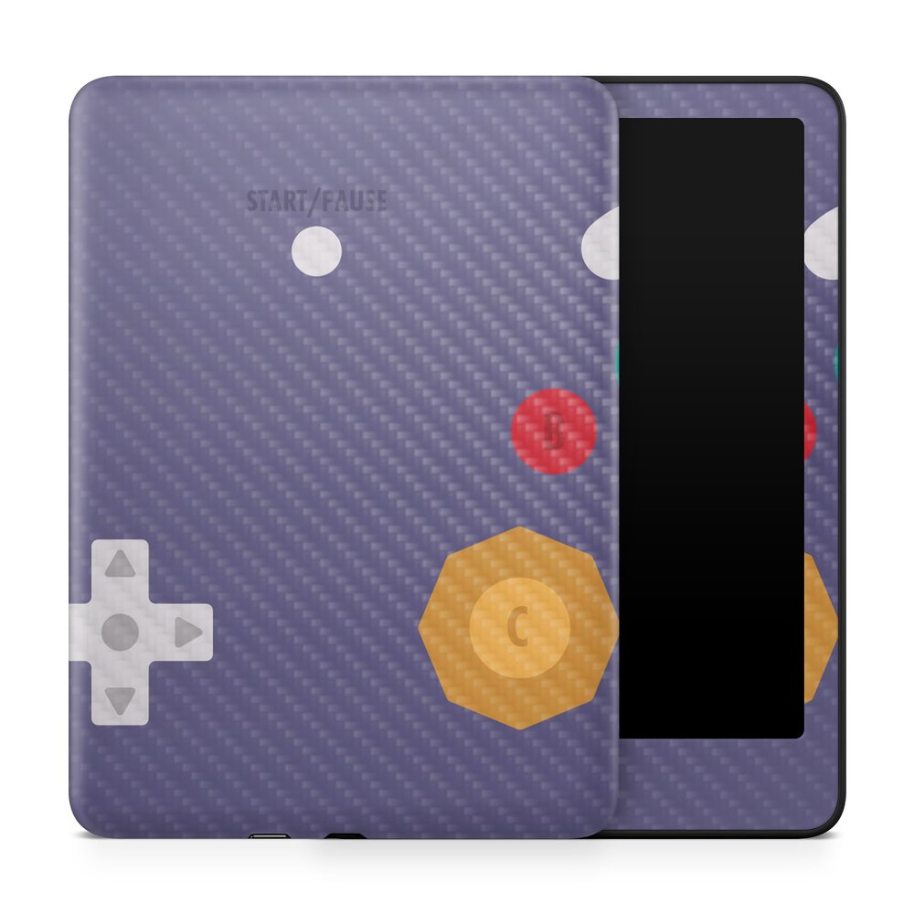 Carbon Fiber Tablet Skin Compatible with Amazon Kindle Paperwhite 12th (2024) - Retro Gamer 4 - Premium 3M Vinyl Protective Wrap Decal Cover - Easy to Apply | Crafted in The USA by MightySkins