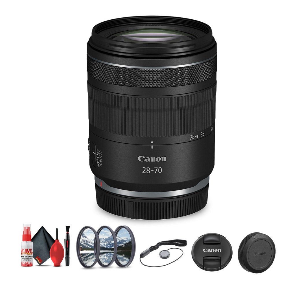 Canon RF 28-70mm f/2.8L IS STM Lens + Filter Kit + Cleaning Kit + Lens Cap (Renewed)