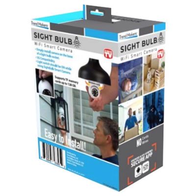 Support Plus Sight Bulb Security Camera, Indoor/Outdoor, 1080p, Motion-Activated