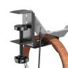 Headphones Stand Holder Headphone Hook, Headphones Stand Under Table Foldable Aluminum Headset Holder Clamp Hanger Mount, Built in Cable Clip Organizer for PC Gaming, Office Headphone Bracket view 2