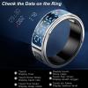 CNBRO Smart Ring with Display Fitness Tracker Heart Rate Monitor Sleep Tracker Step Counter Pedometer Fitness Ring Waterproof Health Smart Rings for Men Women Anillo inteligente view 2