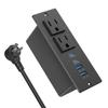 Conference Recessed Power Strip USB C Fast Charging,Furniture Recessed Outlet,Table Power Strip,Flush Mount for Side Table (Black, 65W USB-C Ports) view 1