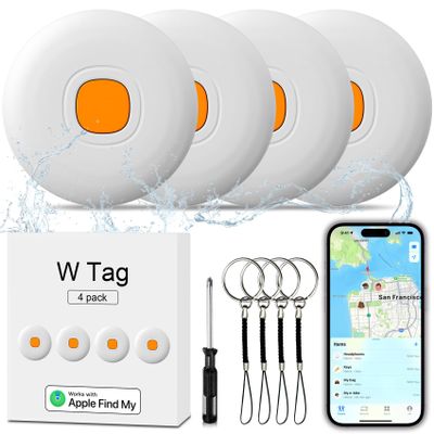 Air Tracker Air 4 Pack Tag Tracker Tag,IP68 Waterproof Smart Tag White