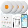 Air Tracker Air 4 Pack Tag Tracker Tag,IP68 Waterproof Smart Tag White