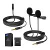 NEEWER 2m Wired Dual Lavalier Microphones with 4m Extension Cable, Mini Clip On Omnidirectional Condenser Lapel Lav Mic 3.5mm TRS for DSLR Mirrorless Camera Camcorder Interview Vlog, LM3 view 1