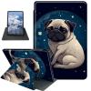 BFDHGQZC Pug Dog Moon Case for 7" Kindle Paperwhite (12th Generation,2024)&Kindle Colorsoft Signature Edition 7"(2024/2025) 360 Degree Rotating Stand Protective Cover with Auto Sleep/Wake view 1