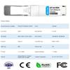 40GBASE-SR SWDM4 Optical Transceiver Module, Compatible with Palo Alto Networks PAN-QSFP-40GBASE-SWDM4,40G QSFP+ 850/880/910/940nm 350m Duplex LC MMF DDM view 2