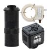 4K Digital Electronic Video Microscope Camera Type-C HDMI USB Industry Magnifier & 100X C-Mount Lens With 56-LED Adjustable Ring Light - Black view 1