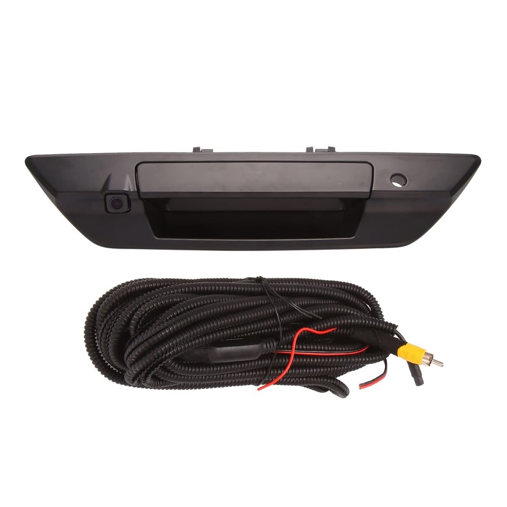 Black Car Tailgate Handle Rear View Camera Backup Camera Compatible with Toyota Hilux SR5 M80 2016-2018 69090-0K350