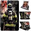 for Kindle Paperwhite 2024 Case 7" (12th Gen) & Kindle ColorSoft Signature Edition Case with 360 Rotating Stand, Lightweight Shockproof PU Leather Cover with Auto Wake/Sleep, Firefighter view 1