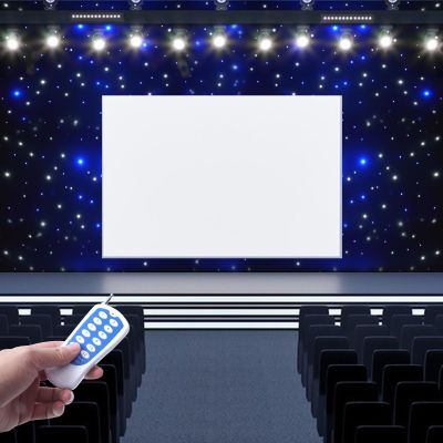 LED Stage Backdrop Starry Sky Cloth Background Durable Quality Foldable Stage Stars Curtain with DMX512 Controller and Controller Multiple Lighting Modes Blue White for Parties Events Dance Shows