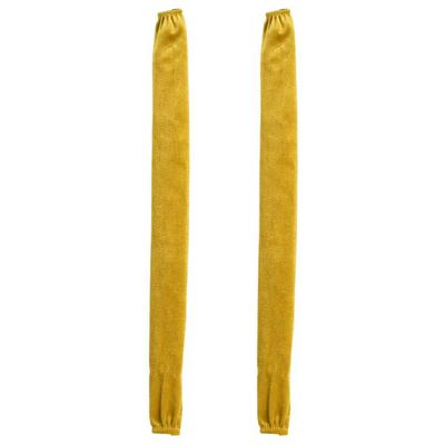 Fabric Cord Cover,2 Pack Touch Fasteners Gold Chandelier Chain Cover,3.28 Feet Brushed Polyester Fabric Flannel Cord Covers for Wires,Decorative Cord Hider Easy Install