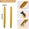 Fabric Cord Cover,2 Pack Touch Fasteners Gold Chandelier Chain Cover,3.28 Feet Brushed Polyester Fabric Flannel Cord Covers for Wires,Decorative Cord Hider Easy Install view 4