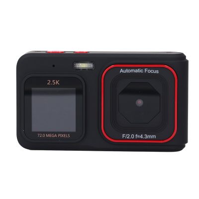 Compact Digital Camera 72MP 25K Video Output 16X Zoom Autofocus Selfie Camera for Travel (Black)