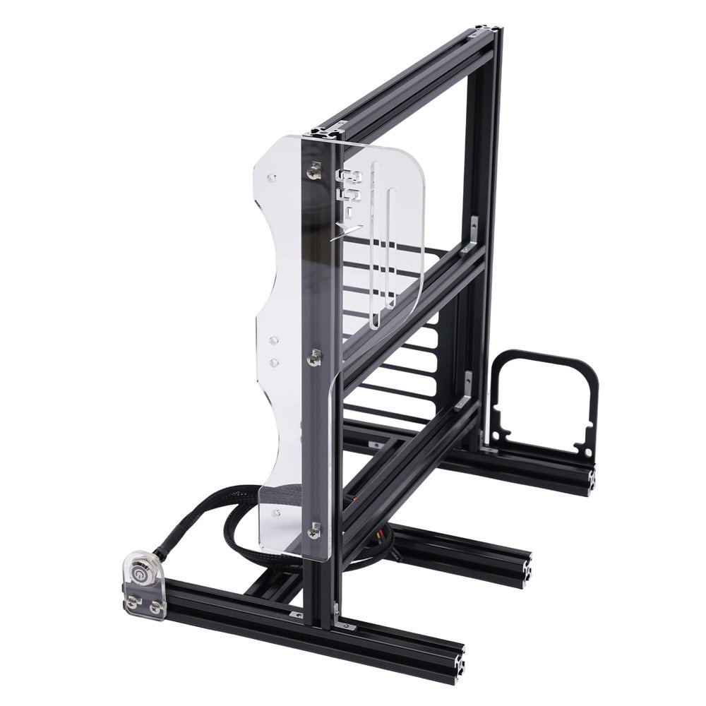 Dsmsseym - PC Frame Test Bench, ITX ATX MATX PC Motherboard Case Frame Open Air Case Water Cooling Fan Chassic (Black)