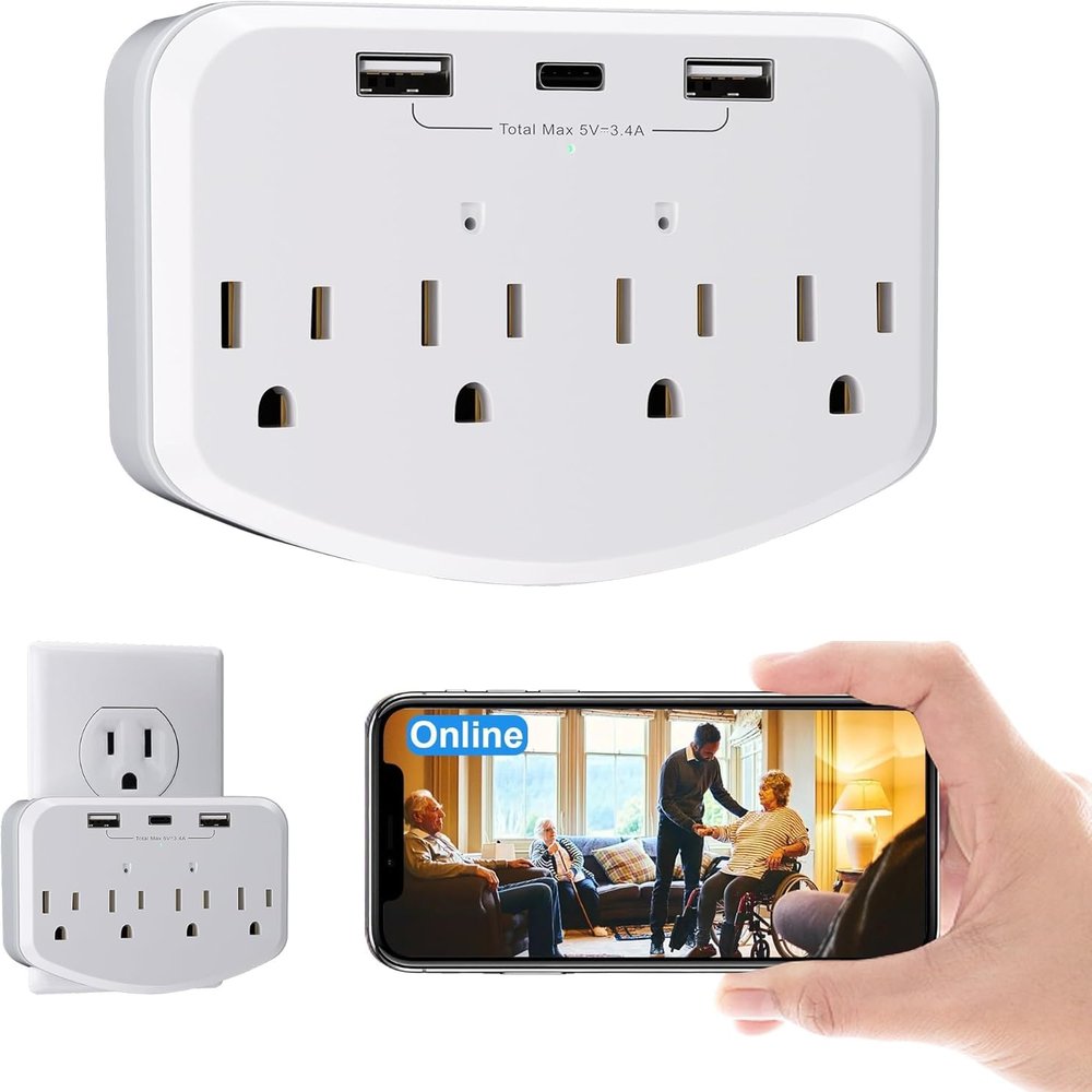 MINICATCHER 1080 Cameras Wireless Mini Camera Small Nanny Cam Wall Outlet Charger WiFi Camera Indoor Camera for Home SecurityUpgraded