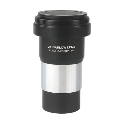 1.25" 2X Barlow Lens Fully Multi-Coated Metal with M42x0.75 Thread Camera T Ring for Telescope Eyepiece