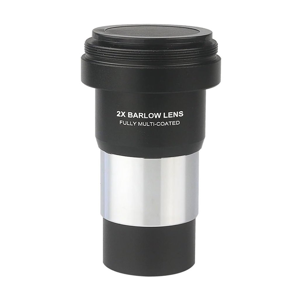 1.25" 2X Barlow Lens Fully Multi-Coated Metal with M42x0.75 Thread Camera T Ring for Telescope Eyepiece