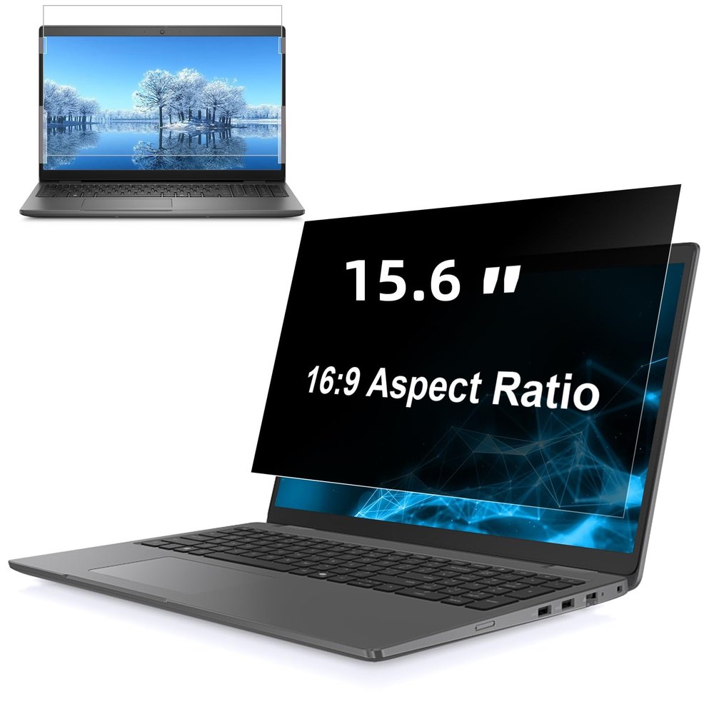 Hoktods 15.6 Inch 16:9 Laptop Privacy Screen Filter, Computer Monitor Privacy Shield, Anti Scratch Anti Spy Anti Glare Blue Light Screen Protector