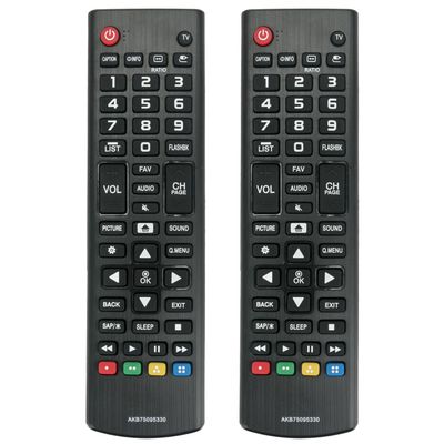 2 Pack AKB75095330 Replace Remote fit for LG LCD LED HDTV AGF78667001 43LJ5000 28LJ430BPU 28LJ400BPU 24LH4830 32LJ500B 43LJ500M 28LJ400B 28MT42DF 24LH4830-PU 28LJ430B 28MT42DF 28LJ400B 28LJ400B-PU