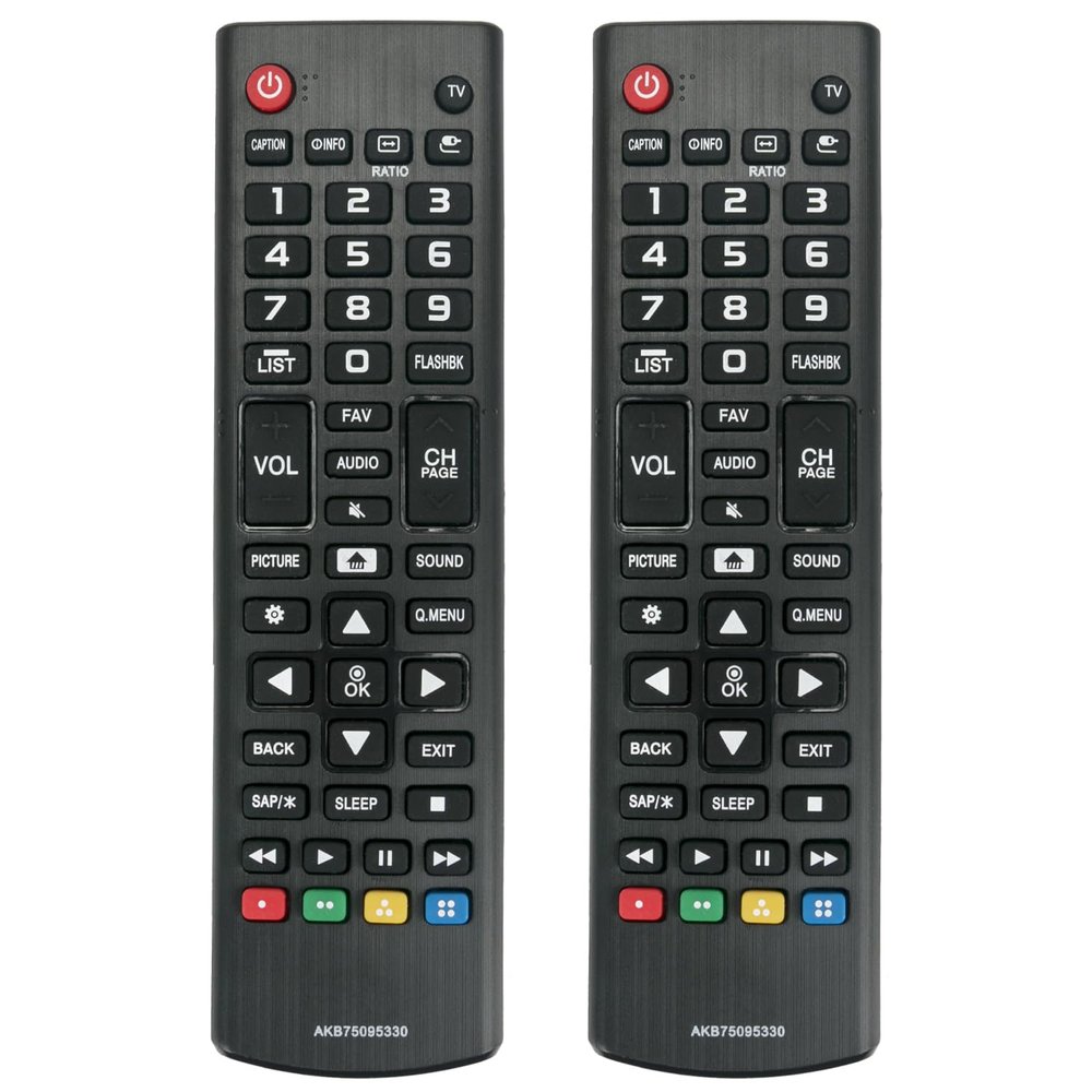 2 Pack AKB75095330 Replace Remote fit for LG LCD LED HDTV AGF78667001 43LJ5000 28LJ430BPU 28LJ400BPU 24LH4830 32LJ500B 43LJ500M 28LJ400B 28MT42DF 24LH4830-PU 28LJ430B 28MT42DF 28LJ400B 28LJ400B-PU