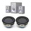 HYROOY 2Pcs 40MM Full Speakers 4 5W Enthusiast Flat Rubber HiFi Black view 4