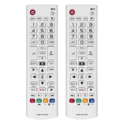 2 Pack AKB74915361 Replace Remote Control fit for LG TV AKB74915368 AKB74915360 55UF6800 55UF6800-UA 22MT41DF 22MT41DW 24MT41DF 24MT41DW 28MT41DF 28MT41DW 28MT41DF-PZ 24MT41DW-WZ
