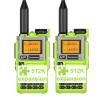 2 Pack QUANSHENG UV-K5(8) Walkie Talkie 512K Expansion Upgrade Long Range UV-K6 Two Way Radio NOAA Weather Forecast AM FM Ham Radio UV-K5 8 USB-C Charging Green view 1