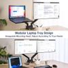 AVLT Dual 17-38" Monitor Arm Desk Mount with 17" Laptop Tray and USB-C Docking Station, HDMI 4K60Hz, USB-A 5Gbps, Ethernet, 100W PD, Fits Two Flat/Curved Monitor - Black view 2