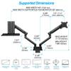 AVLT Dual 17-38" Monitor Arm Desk Mount with 17" Laptop Tray and USB-C Docking Station, HDMI 4K60Hz, USB-A 5Gbps, Ethernet, 100W PD, Fits Two Flat/Curved Monitor - Black view 4
