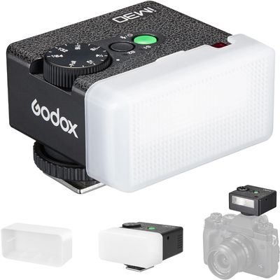 Godox iM30 Mini Camera Flash with Diffuser GN 15 7 Levels Flash Power CCT 6500K200K Mini Flash Speedlite 230 Full-Power Flashe for Canon Sony zv1 zve10 Ricoh gr3 Nikon Fuji Olympus Camera