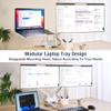 AVLT Dual 17-38" Monitor Arm Desk Mount with 17" Laptop Tray and USB-C Docking Station, HDMI 4K60Hz, USB-A 5Gbps, Ethernet, 100W PD, Fits Two Flat/Curved Monitor - White view 2
