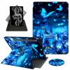 ACWDMKH Case for Samsung Galaxy Tab S9 FE 5G 10.9 Inch/Galaxy Tab S9 11 Inch 2023,360 Degree Rotating Swivel PU Leather Stand Slim Flip Folio Cover with Auto Wake/Sleep,Blue Butterfly view 1
