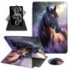 ACWDMKH Case for Samsung Galaxy Tab S9 FE 5G 10.9 Inch/Galaxy Tab S9 11 Inch 2023,360 Degree Rotating Swivel PU Leather Stand Slim Flip Folio Cover with Auto Wake/Sleep,Horse Lavender Flower view 1