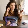 ACWDMKH Case for Samsung Galaxy Tab S9 FE 5G 10.9 Inch/Galaxy Tab S9 11 Inch 2023,360 Degree Rotating Swivel PU Leather Stand Slim Flip Folio Cover with Auto Wake/Sleep,Horse Lavender Flower view 3