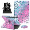 ACWDMKH Case for Samsung Galaxy Tab S9 FE 5G 10.9 Inch/Galaxy Tab S9 11 Inch 2023,360 Degree Rotating Swivel PU Leather Stand Slim Flip Folio Cover with Auto Wake/Sleep,Pink Blue Glitter view 1