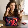 ACWDMKH Case for Samsung Galaxy Tab S9 FE 5G 10.9 Inch/Galaxy Tab S9 11 Inch 2023,360 Degree Rotating Swivel PU Leather Stand Slim Flip Folio Cover with Auto Wake/Sleep,Dinosaur Sunset view 3