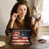 ACWDMKH Case for Samsung Galaxy Tab S9 FE 5G 10.9 Inch/Galaxy Tab S9 11 Inch 2023,360 Degree Rotating Swivel PU Leather Stand Slim Flip Folio Cover with Auto Wake/Sleep,Retro American Flag view 3