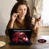 ACWDMKH Case for Samsung Galaxy Tab S9 FE 5G 10.9 Inch/Galaxy Tab S9 11 Inch 2023,360 Degree Rotating Swivel PU Leather Stand Slim Flip Folio Cover with Auto Wake/Sleep,Red Butterfly Flower view 3