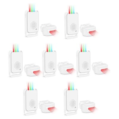 Greencycle Motion Sensor Alarm,Outdoor Door Alarm Waterproof, Weatherproof Motion Detector with 900FT Long-Range Ringer, Detector Alarm for Vehicle Entry and Exit Garage,7PK