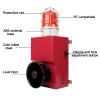Industrial Siren Alarm 130db IP65 Waterproof Outdoor Loud Horn Indoor 150W Emergency Security Self-Contained Siren with Strobe Light DC24V SLA-900M view 2