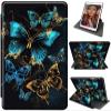 Case for 6.8" Kindle Paperwhite 11th Generation 2021 & Kindle Paperwhite Signature Edition with 360Rotating Stand, Lightweight Shockproof PU Leather Cover with Auto Wake/Sleep, Blue Butterfly view 1