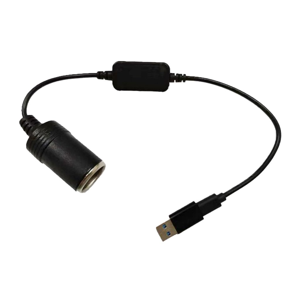 5V USB C to 12V Power Converter Cord Boosting Cable for 10W Car Device Portable Adapter Wire with Car Socket
