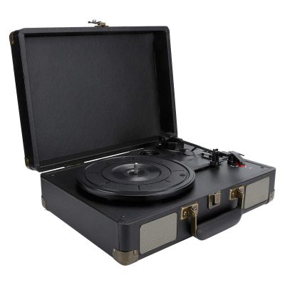 Record Player, Vinyl Music ON Vinyl Turntable with 2 Built-in Speakers, 3-Speed Portable Vinyl LP P e