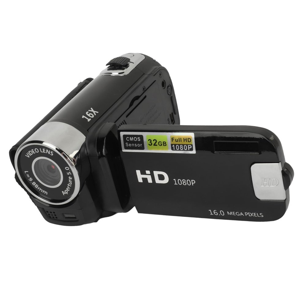 16MP Digital Camera, 1080P Video Recorder, Video Camera with Fill Light, 2.4inch Rotating Screen, 16X Zoom, Supporting External Mic, for Baby Growth Record,Travel,Wedding,Campus